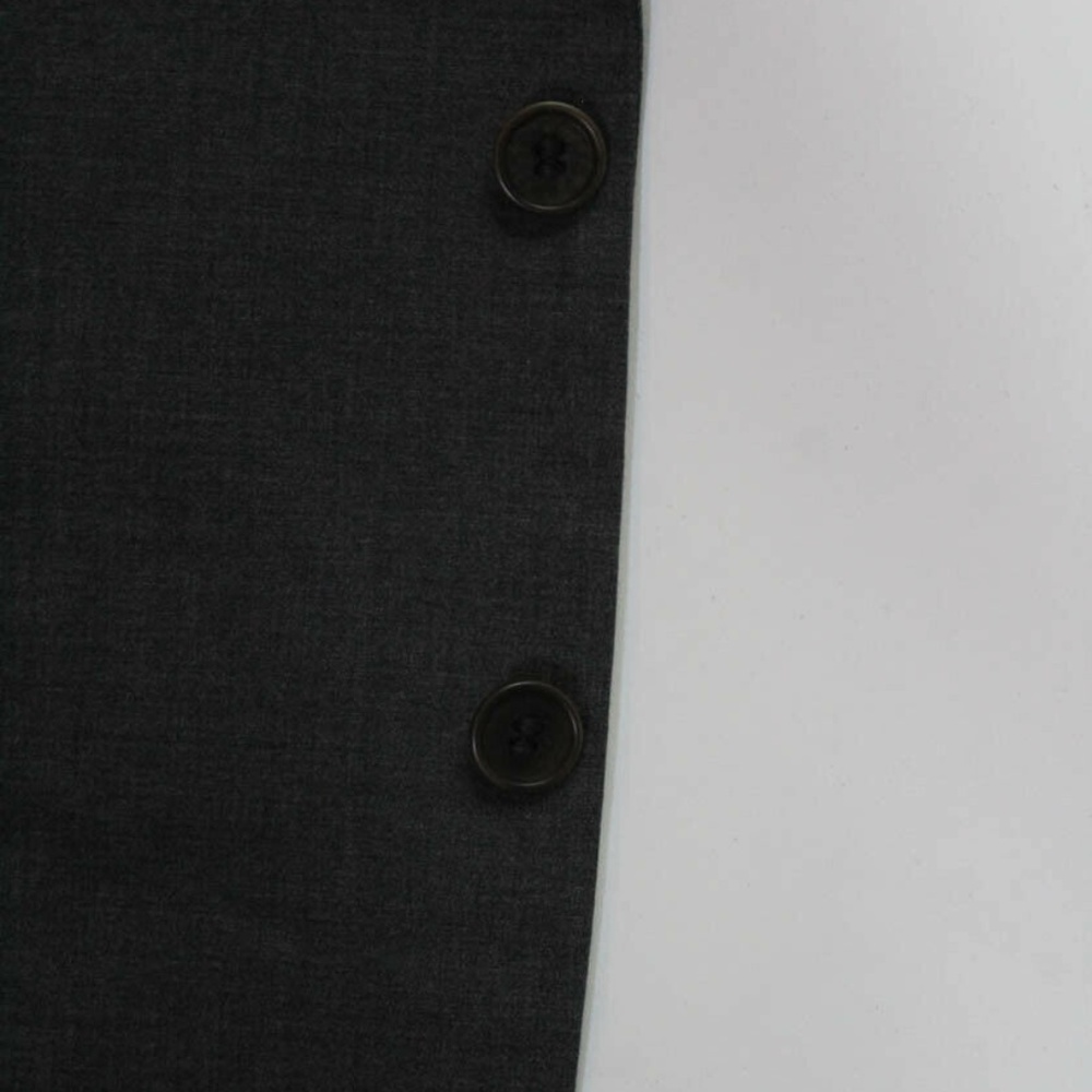 Mani Three Button Notched Lapel Blazer Gray Wool - image 6